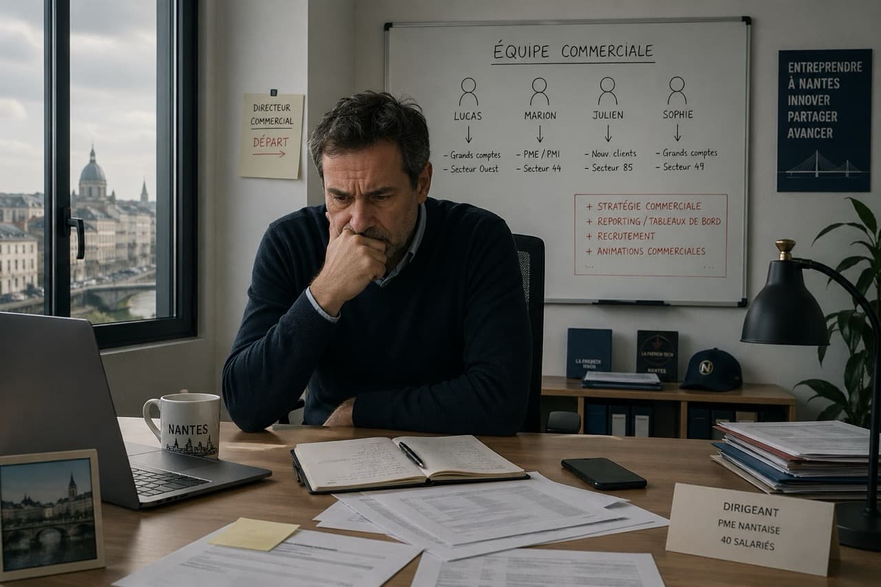 Départ du directeur commercial : plan d'action 30 jours pour PME